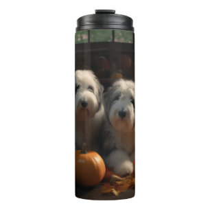 Garrafa Térmica Filhote de Old English Sheepdog Autumn Delight Abó