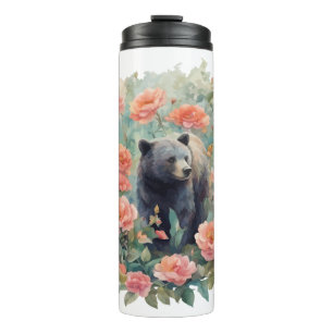 Garrafa Térmica Filhote de Urso Preto do Alabama Cercado por Camél