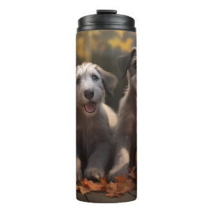 Garrafa Térmica Filhote de Wolfhound Delícia de Outono Abóbora