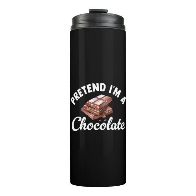 Garrafa Térmica Finja que sou uma barra de chocolate (Frente)