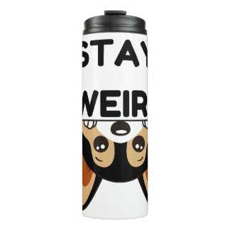 Garrafa Térmica Fique Estranho Funny Boston Terrier Cartoon Cachor