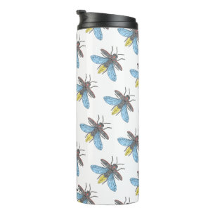 Garrafa Térmica Firefly (padrão branco) - Tumbler Térmico