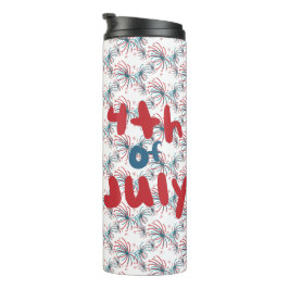 Garrafa Térmica Fireworks 4 de julho Stars Doodles