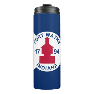 Garrafa Térmica Flag Fort Wayne, Indiana Thermal Tumbler