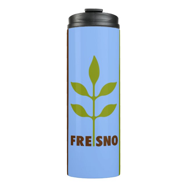 Garrafa Térmica Flag of city of Fresno, California Thermal Tumbler (Frente)