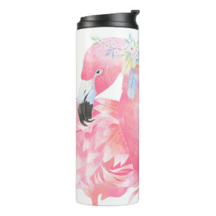 Garrafa Térmica Flamingo cor-de-rosa Tumbler térmico personalizad