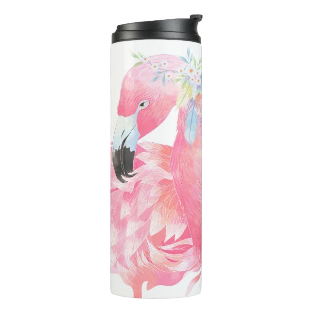Garrafa Térmica Flamingo cor-de-rosa Tumbler térmico personalizado (Giro à esquerda)