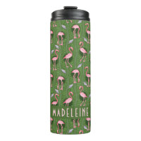Flamingo - Personalizado padrão verde-escuro