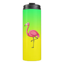 Flamingo Rosa em Estilo Cartoon