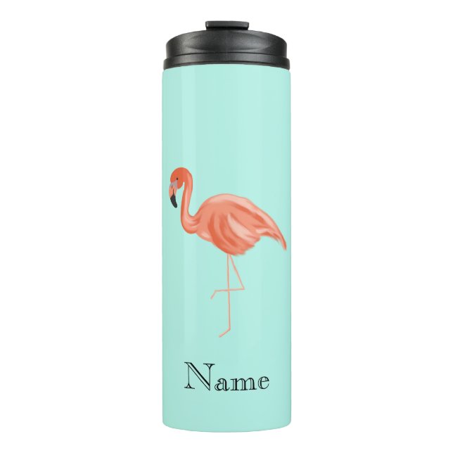 Garrafa Térmica Flamingo tropical personalizado (Frente)