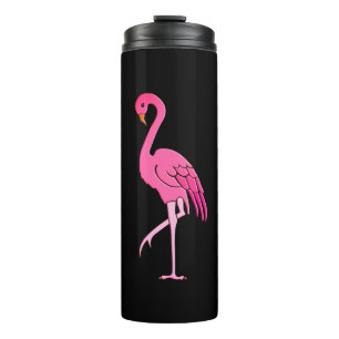 Garrafa Térmica Flamingos cor-de-rosa bonito, cor-de-rosa fuchsia