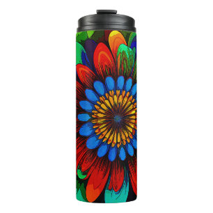 Garrafa Térmica Flor Colorida Arco-íris 104