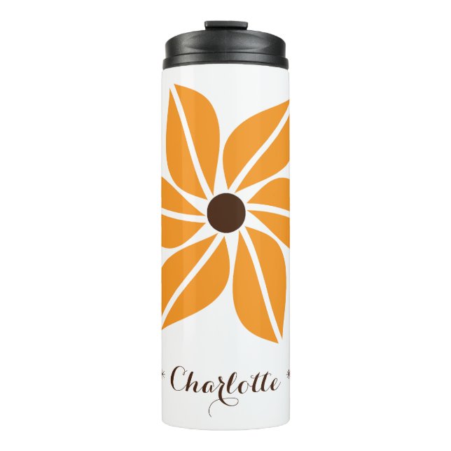 Garrafa Térmica Flor de Outono Personalizável (Frente)