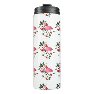 Garrafa Térmica Flor de Primavera Verão Flamingo Rosa