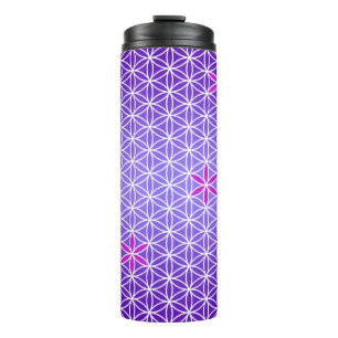 Garrafa Térmica Flor de Vida - Prenda um padrão sem soldadura - vi