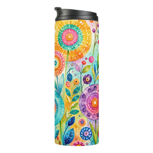 Garrafa Térmica Flor Desenxabida (Rotação à direita)