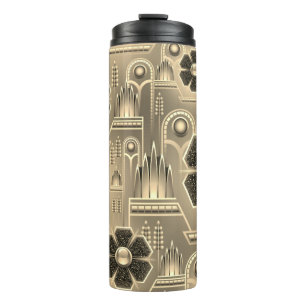 Garrafa Térmica Flor do ouro do art deco