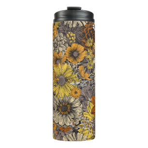 Garrafa Térmica Flora & Fauna do outono: 70 Retro