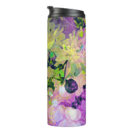 Garrafa Térmica Floral Aquarela Roxa