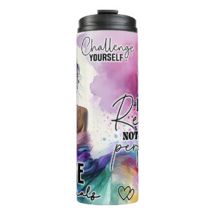 Garrafa Térmica Floral de Mulher Empoderada Cotações Inspiracion