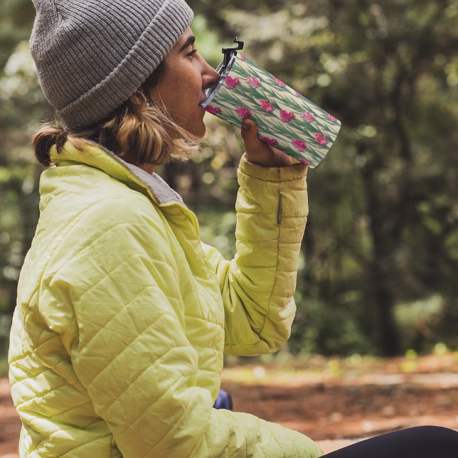 GARRAFA TÉRMICA  FLORAL DE TINTA 3D (CUTE 3D FLORAL TUMBLER)