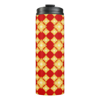 Garrafa Térmica Floral Dourada elegante