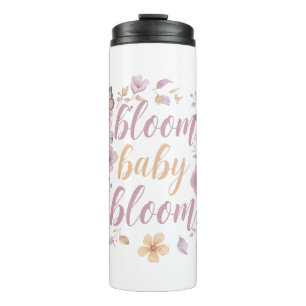 Garrafa Térmica Floral Elegante em Aquarela