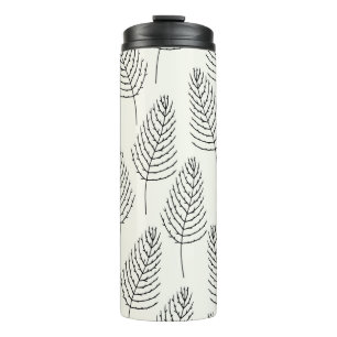 Garrafa Térmica Floral Natural: Abstrato White Vintage
