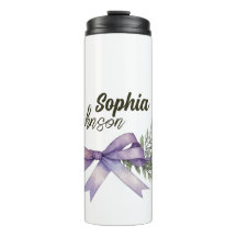 Floral Personalizado Moderno Branco e Roxo