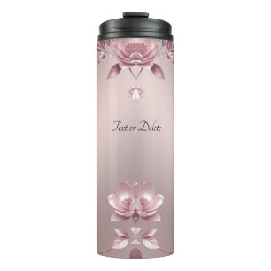 Garrafa Térmica Floral Rosa Delicado