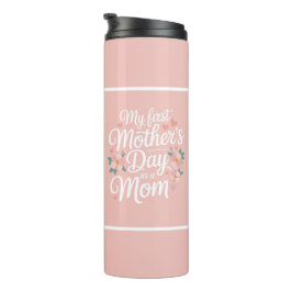 Garrafa Térmica Floral Rosa Primeiro Dia das Mães