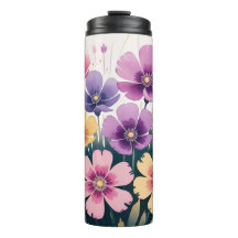 Floral Thermal Tumbler - Taça de Viagem isolada