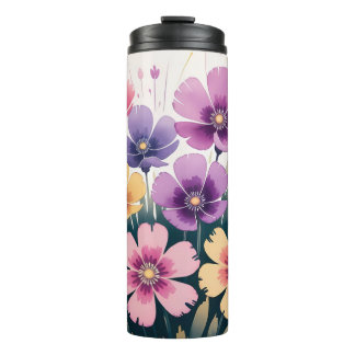 Garrafa Térmica Floral Thermal Tumbler - Taça de Viagem isolada