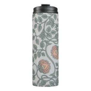 Garrafa Térmica Floral vintage, padrão sem costura, papéis de pare