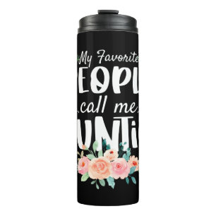 Garrafa Térmica Florals Minhas Pessoas Favoritas Me Chamam De Tia