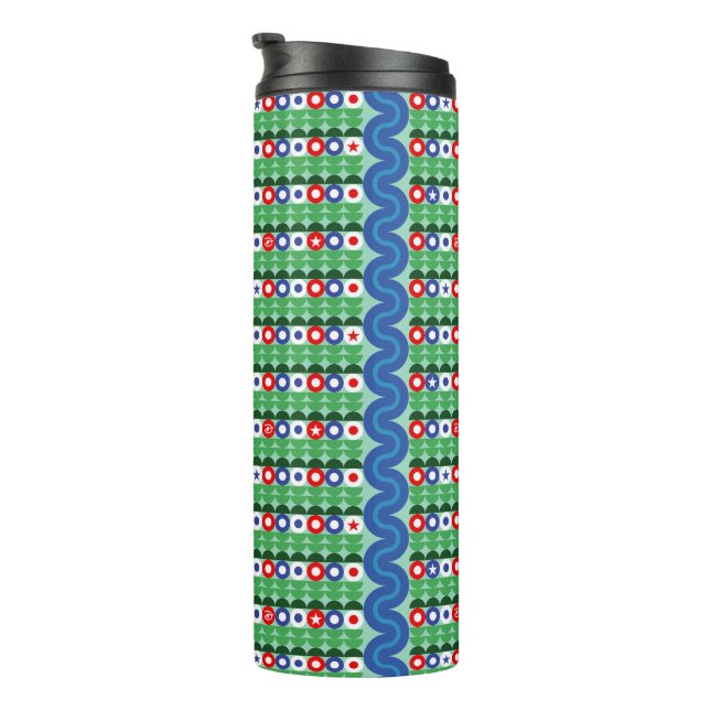 Garrafa Térmica Flores de americana - Tumbler térmico (Rotação à direita)