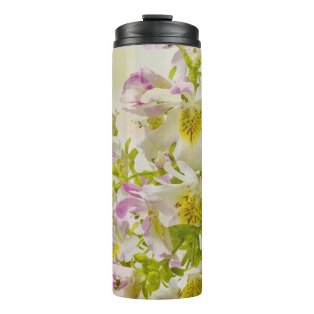 Garrafa Térmica Flores de borboletas (Frente)