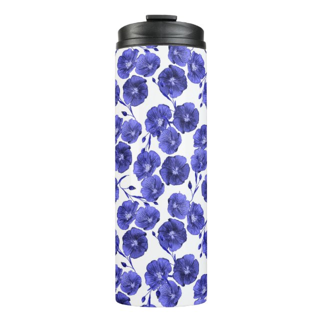 Garrafa Térmica Flores de Campo de Aquarela: Papel de Parede Botân (Frente)