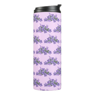 Garrafa Térmica Flores de Lavanda Roxas Simples