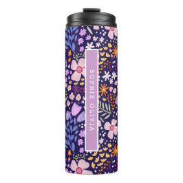 Garrafa Térmica Flores Modernas Flores Silvestres Feminino Elegant
