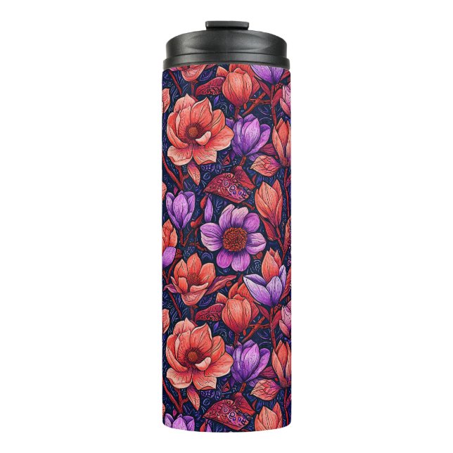 Garrafa Térmica Flores Rosa (Frente)