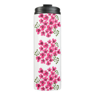 Garrafa Térmica Flores Rosa Aquarela-53431