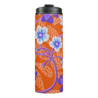 Garrafa Térmica Flores silvestres decorativas. Flor de verão