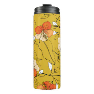 Garrafa Térmica Flores Tropicais Saem: Papel de Parede Exótico.