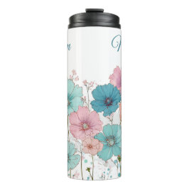 Garrafa Térmica Flores Vintage da Primavera para a Mamãe