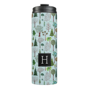 Garrafa Térmica Floresta de Padrões de Árvore Tumbler térmico