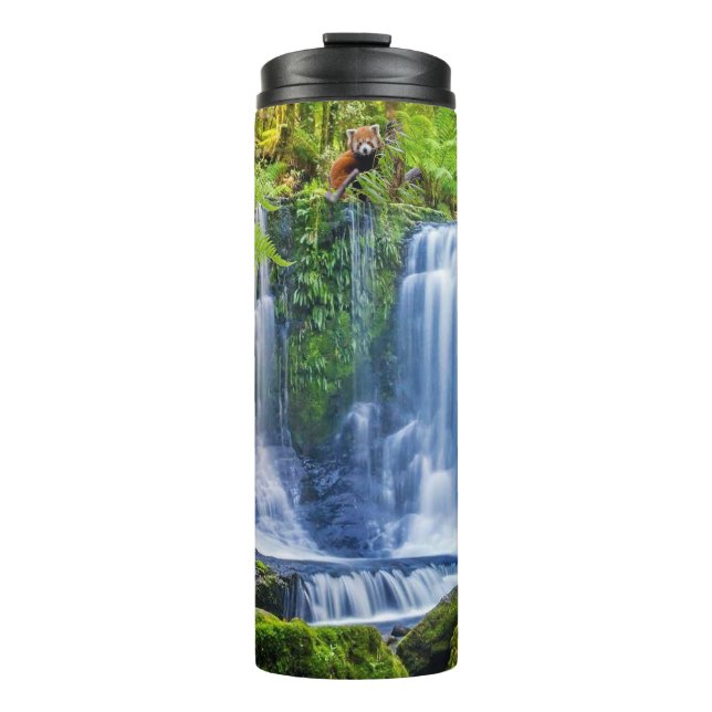 Garrafa Térmica Floresta tropical e animais incríveis (Frente)
