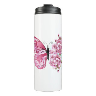 Garrafa Térmica Flower Butterfly with Pink Sakura