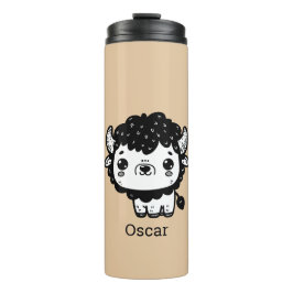 Garrafa Térmica Fluffy Bison Baby - Kawaii Fazenda Arte Animal