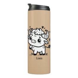 Garrafa Térmica Fluffy Buffalo Baby - Kawaii Fazenda Animal